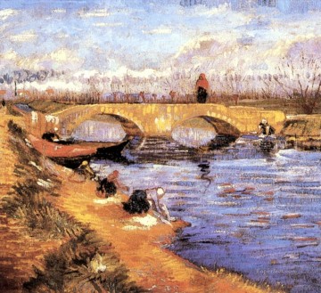 ヴィンセント・ヴァン・ゴッホ Painting - ヴィニエレット運河にかかるグレーズ橋 フィンセント・ファン・ゴッホ
